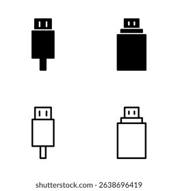 Usb icon vector. Flash disk sign and symbol. flash drive sign.