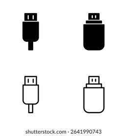 Usb icon vector. Flash disk sign and symbol. flash drive sign.