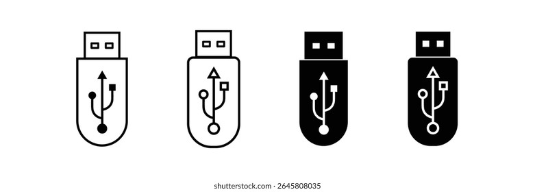 Vetor de ícone Usb. Vetor de ícone de disco Flash.
