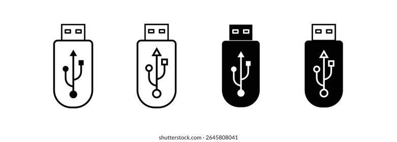 Vetor de ícone Usb. Vetor de ícone de disco Flash.

