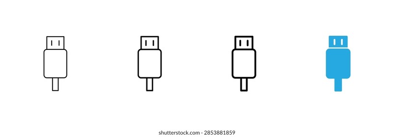 Usb icon vector. Flash disk sign and symbol. flash drive sign.