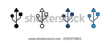 Usb icon vector. Flash disk icon vector