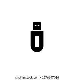 USB icon vector. Flash Drive icon symbol isolated on white background.
