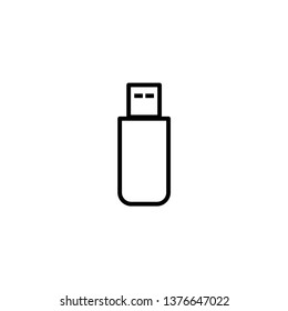 USB icon vector. Flash Drive icon symbol isolated on white background.