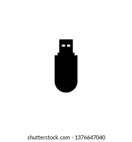USB icon vector. Flash Drive icon symbol isolated on white background.
