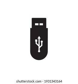 USB icon vector. Flash Drive icon symbol isolated on white background.