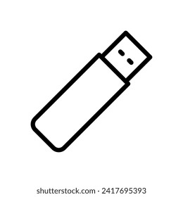 Vector de icono Usb. signo de ilustración de la unidad flash. símbolo de almacenamiento.