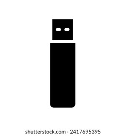 Vector de icono Usb. signo de ilustración de la unidad flash. símbolo de almacenamiento.