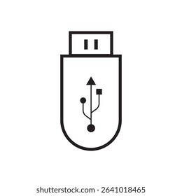 USB icon vector.  Flash Drive icon symbol. usb connection symbol flat icon vector