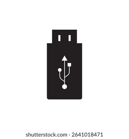USB icon vector.  Flash Drive icon symbol. usb connection symbol flat icon vector