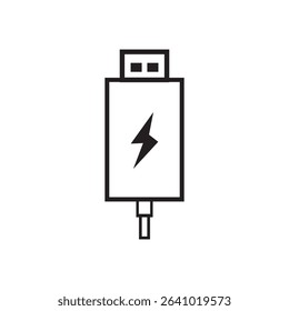 USB icon vector. Vector usb flash drive vector icon. USB vector icon with a white background