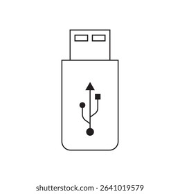 USB icon vector. Vector usb flash drive vector icon. USB vector icon with a white background