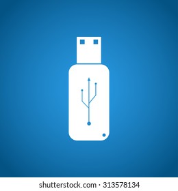 usb icon - vector. Flat design style. EPS