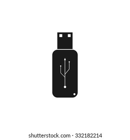 usb icon - vector. Flat design style. EPS