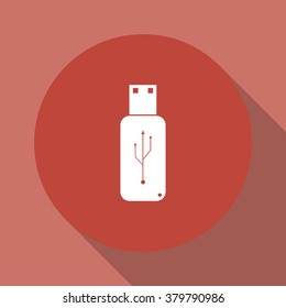 usb icon - vector. Flat design style. EPS
