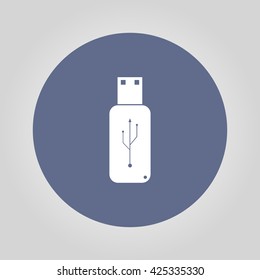 usb icon - vector. Flat design style. EPS