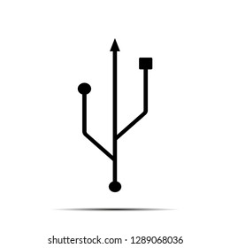 usb icon. vector illustration