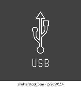 USB icon. vector illustration