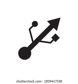 Diseño de iluminación de vectores de iconos USB