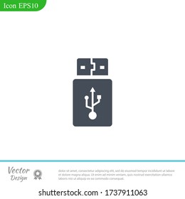 usb icon. Vector illustration EPS 10.