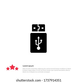usb icon. Vector illustration EPS 10.