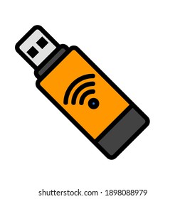 Icono de Usb con estilo de línea rellena sobre Internet de cosas para cualquier proyecto, uso para presentación de aplicaciones móviles del sitio web