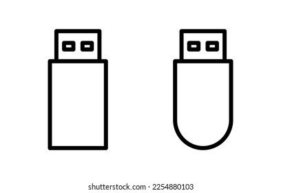 Ilustración vectorial de icono Usb. Signo y símbolo del disco flash. signo de unidad flash.