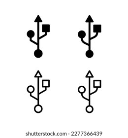 Ilustración vectorial de icono Usb. Signo y símbolo del disco flash. signo de unidad flash.