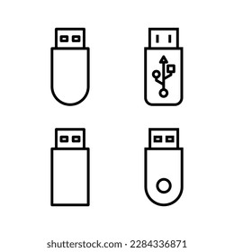 Ilustración vectorial de icono Usb. Signo y símbolo del disco flash. signo de unidad flash.