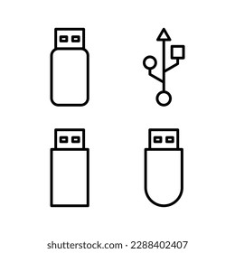 Usb icon vector illustration. Flash disk sign and symbol. flash drive sign.