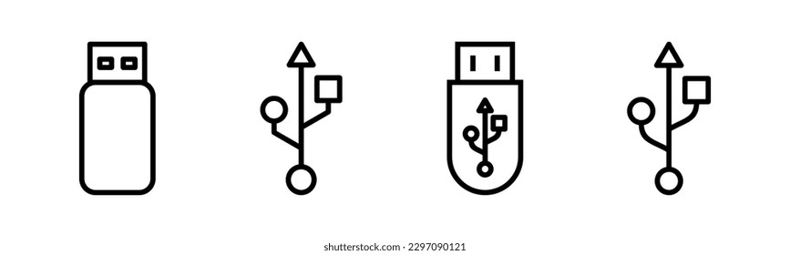 Usb icon vector illustration. Flash disk sign and symbol. flash drive sign.