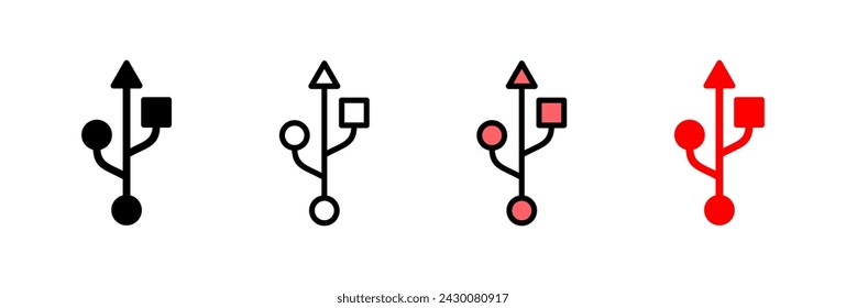 Usb icon vector illustration. Flash disk sign and symbol. flash drive sign.