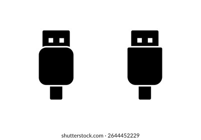 Ilustração do vetor do ícone Usb. Sinal e símbolo de disco flash. sinal de unidade flash.