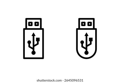 Ilustração do vetor do ícone Usb. Sinal e símbolo de disco flash. sinal de unidade flash.