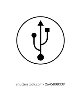 Ilustração do vetor do ícone Usb. Sinal e símbolo de disco flash. sinal de unidade flash.
