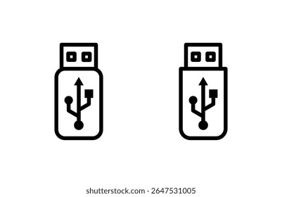 Ilustração do vetor do ícone Usb. Sinal e símbolo de disco flash. sinal de unidade flash.