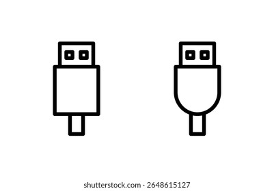 Ilustração do vetor do ícone Usb. Sinal e símbolo de disco flash. sinal de unidade flash.