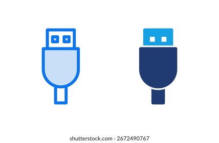 Ilustración vectorial de ícono de USB. Signo y símbolo del disco flash. signo de la unidad flash.