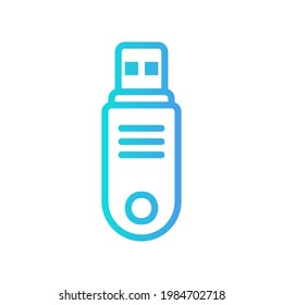 Icono de Usb en estilo gradiente sobre multimedia para cualquier proyecto, uso para presentación de aplicaciones móviles del sitio web