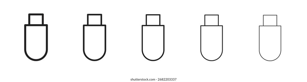 Ilustração vetorial de ícone USB isolada