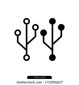 Plantilla De Logotipo De Ilustración Del Vector De Icono Usb