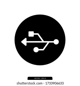 Usb Icon Vector Illustration Logo Template