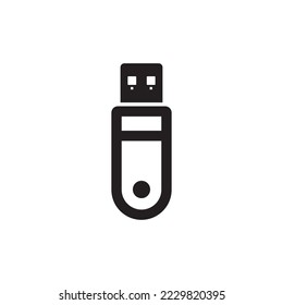 diseño de logotipo de ilustración de vector de icono usb