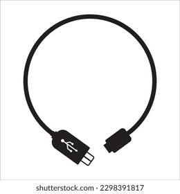 diseño de logotipo de ilustración de vector de icono usb