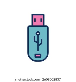 usb icon vector illustration style