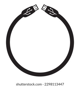 Vektorgrafik-Vektorgrafik-Symbol-Design von USB