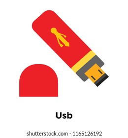 Usb icon vector isolated on white background, Usb transparent sign , colorful equipment symbols
