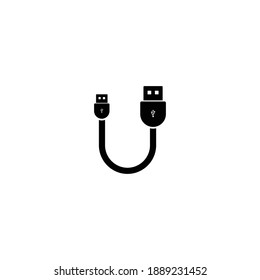 símbolo de signo del vector del icono USB