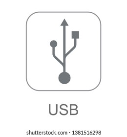 usb icon vector socket connector