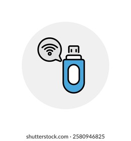 Usb icon vector stock illustration